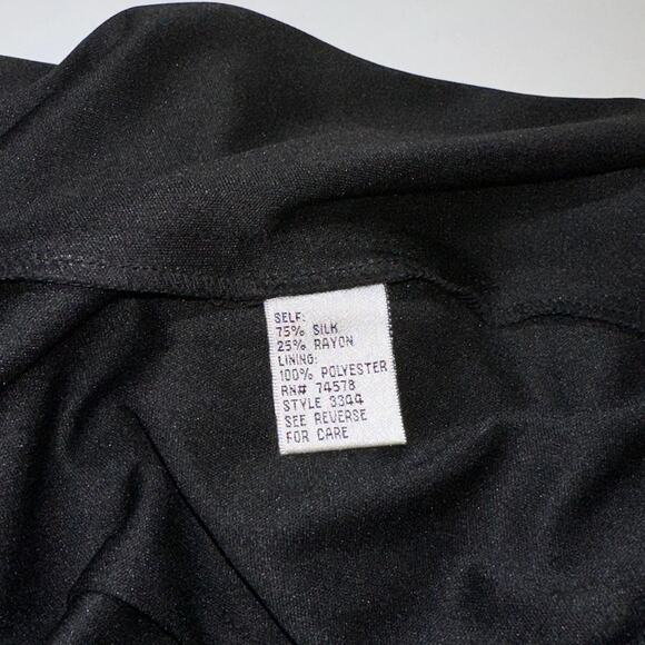 Cache Rare Vintage 90s Beaded Floral Print Silk Dress - Picture 10 of 11